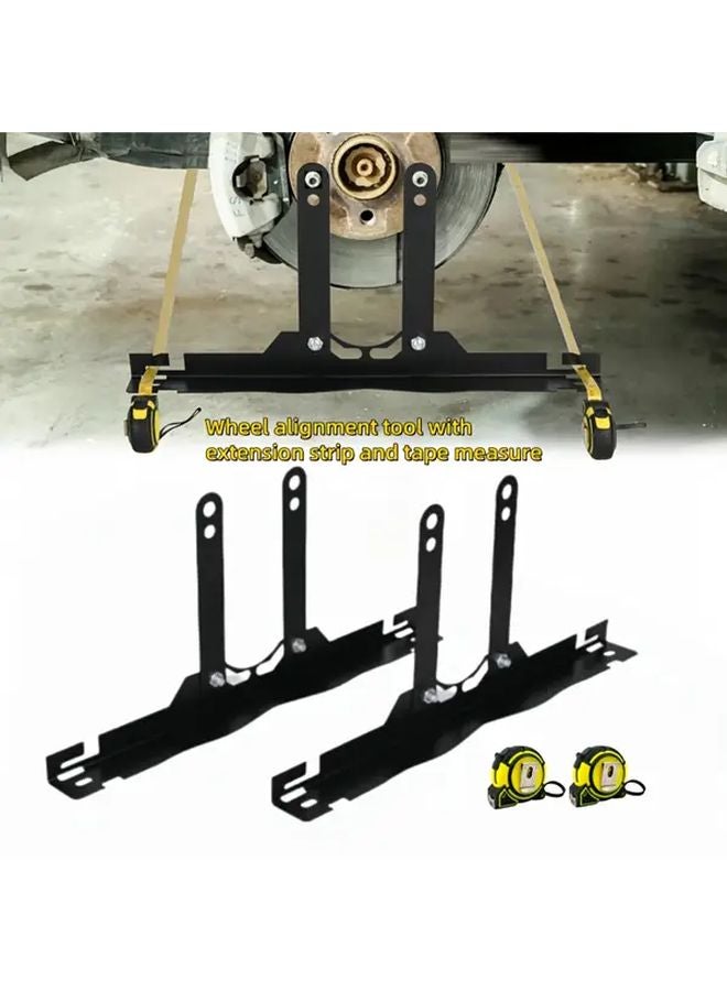 2 Sets Wheel Alignment Tool Kit with 2 Tape Measures for Home and Professional Use - Image 1